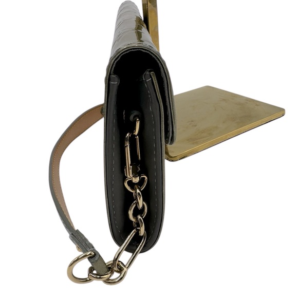 Louis Vuitton Olive Green Monogram Vernis LV Wallet On Chain Sunset Blvd Clutch - Picture 4 of 11